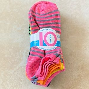 *BRANDNEW* APackOf10 Colorful Stripes NoShow Socks